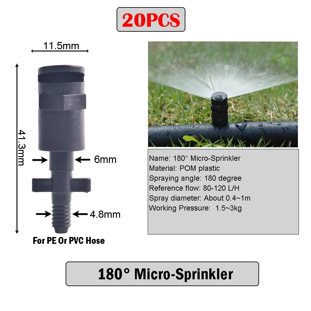 20Pcs 180 Degrees Refraction Nozzle Sprinklers With 1/4 Or 4/7mm Screw Barb Connectors Refractive Spray Head Nozzle CHINA
20Pcs 180 Degrees Refraction Nozzle Sprinklers With 1/4 Or 4/7mm Screw Barb Connectors Refractive Spray Head Nozzle CHINA