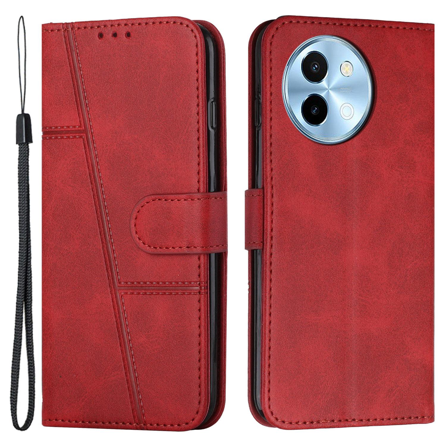 For vivo Y38 5G/Y200i 5G/T3x Case Leather Stand Calf Texture Cell Phone Cover Red
For vivo Y38 5G/Y200i 5G/T3x Case Leather Stand Calf Texture Cell Phone Cover Red