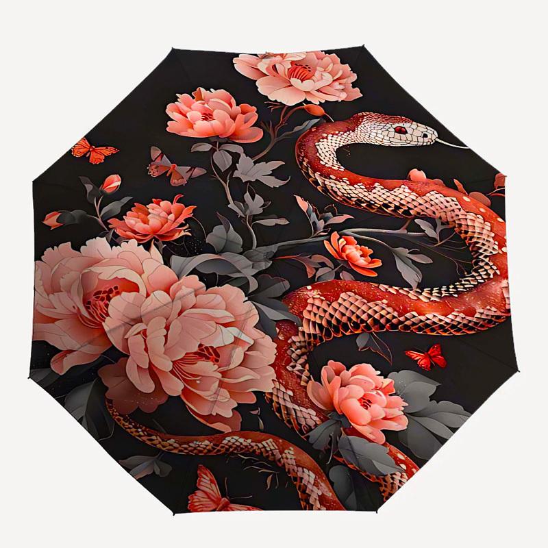 1PC Snake Flowers Umbrella-8-Rib Reinforced, Automatic Open, Lightweight & Durable, Fashion Accessory for Outdoor, Beach L0334
1PC Snake Flowers Umbrella-8-Rib Reinforced, Automatic Open, Lightweight & Durable, Fashion Accessory for Outdoor, Beach L0334