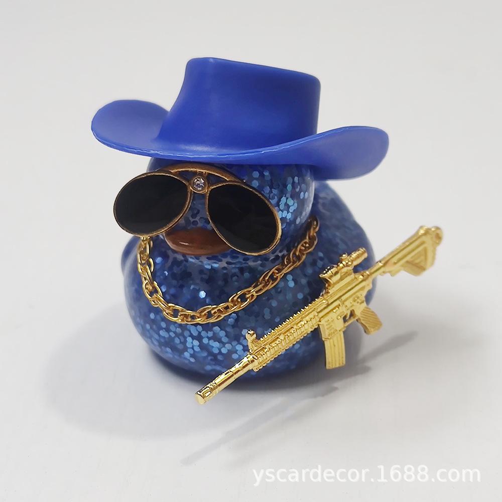 1PC Cowboy Hat Black Duck Car Decoration Rear View Mirror Decoration
1PC Cowboy Hat Black Duck Car Decoration Rear View Mirror Decoration