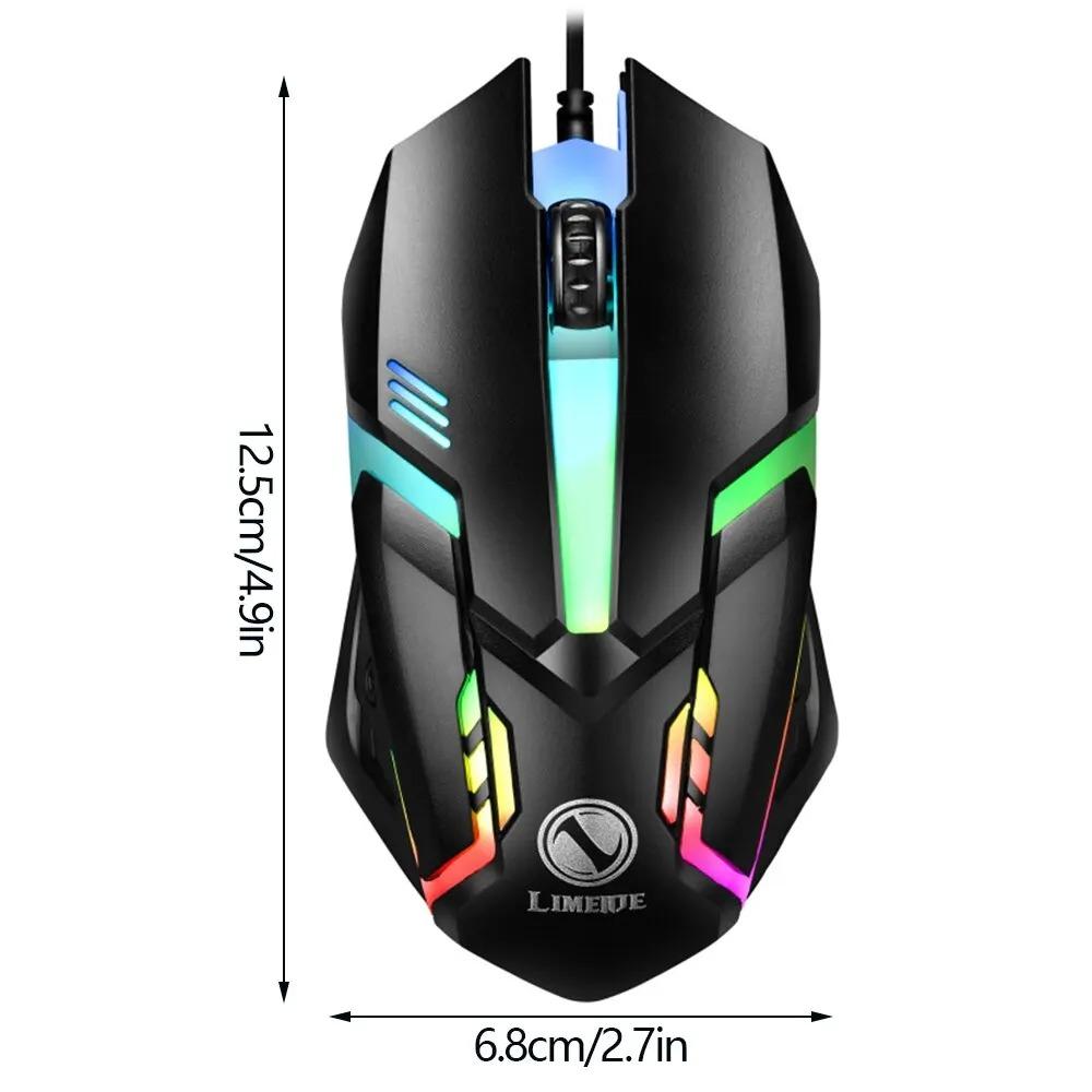 KEBIDUMEI USB Wired Mouse RGB Colorful Mosue E-Sports Gaming Mouse Wired Office Mouse Mice For PC Desktop Laptop Windows iOS чорний
KEBIDUMEI USB Wired Mouse RGB Colorful Mosue E-Sports Gaming Mouse Wired Office Mouse Mice For PC Desktop Laptop Windows iOS чорний