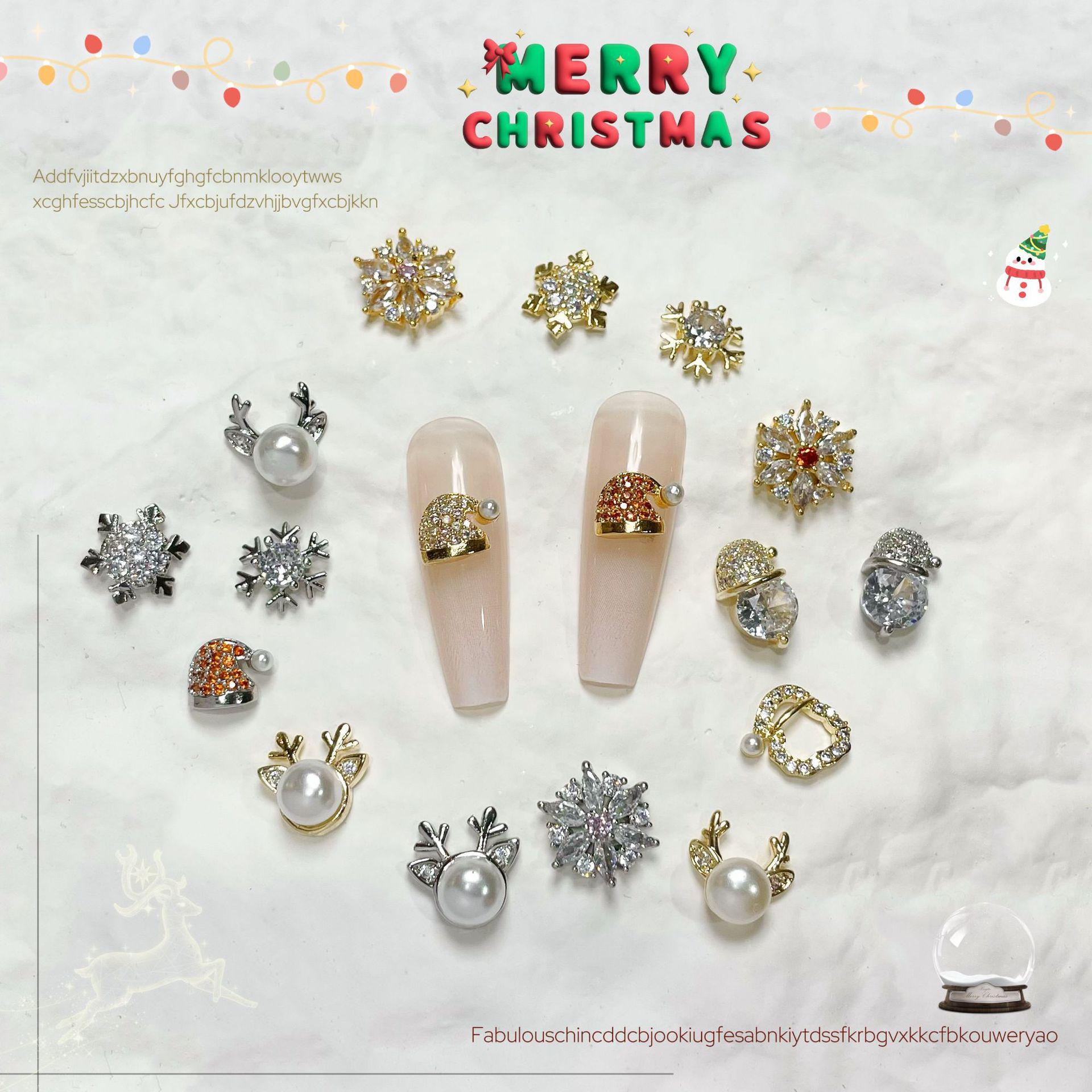 Influencer Light Luxury Snowflake & Reindeer Sparkling Zircon Nail Rhinestones for Christmas Manicure
Influencer Light Luxury Snowflake & Reindeer Sparkling Zircon Nail Rhinestones for Christmas Manicure