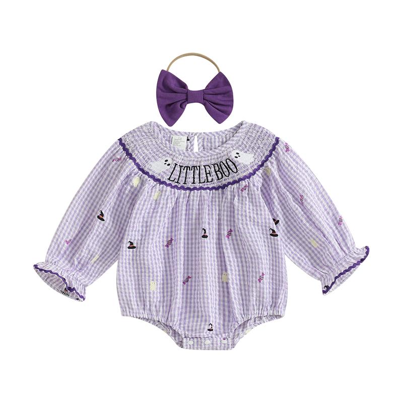 Newborn Baby Girls Plaid Romper Fashion Halloween Pumpkin/Ghost Embroidery Long Sleeve Bubble Jumpsuit with Headband 0-3M фиолетовый
Newborn Baby Girls Plaid Romper Fashion Halloween Pumpkin/Ghost Embroidery Long Sleeve Bubble Jumpsuit with Headband 0-3M фиолетовый