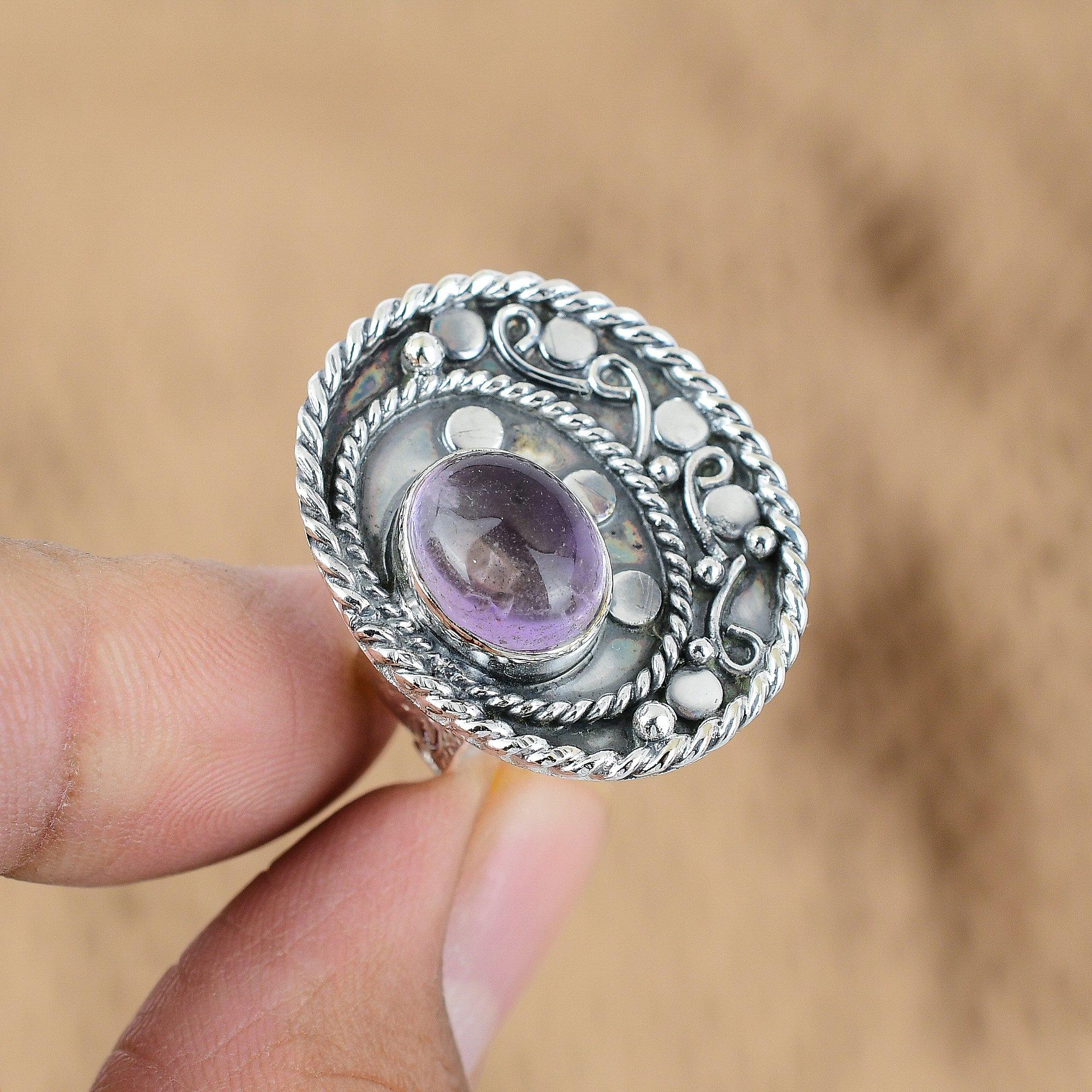 Wedding Gift For Her 925 Silver Natural African Amethyst Promise Adjustable Ring Yes
Wedding Gift For Her 925 Silver Natural African Amethyst Promise Adjustable Ring Yes