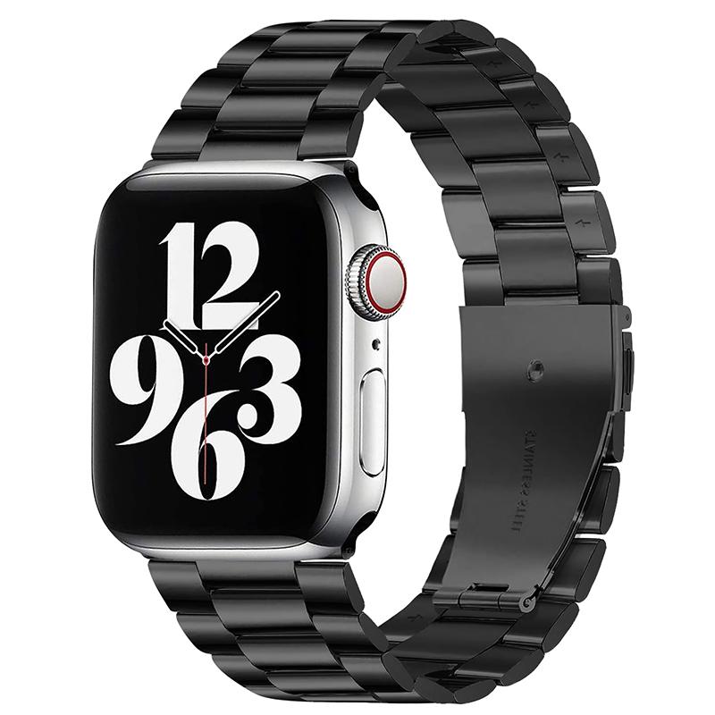 Stainless Steel 3 Beads Strap Metal Watchband for Apple Watch Series 10 42mm/9 8 7 41mm/6 5 4 SE SE (2022) SE (2023) 40mm/3 2 1 38mm Black
Stainless Steel 3 Beads Strap Metal Watchband for Apple Watch Series 10 42mm/9 8 7 41mm/6 5 4 SE SE (2022) SE (2023) 40mm/3 2 1 38mm Black