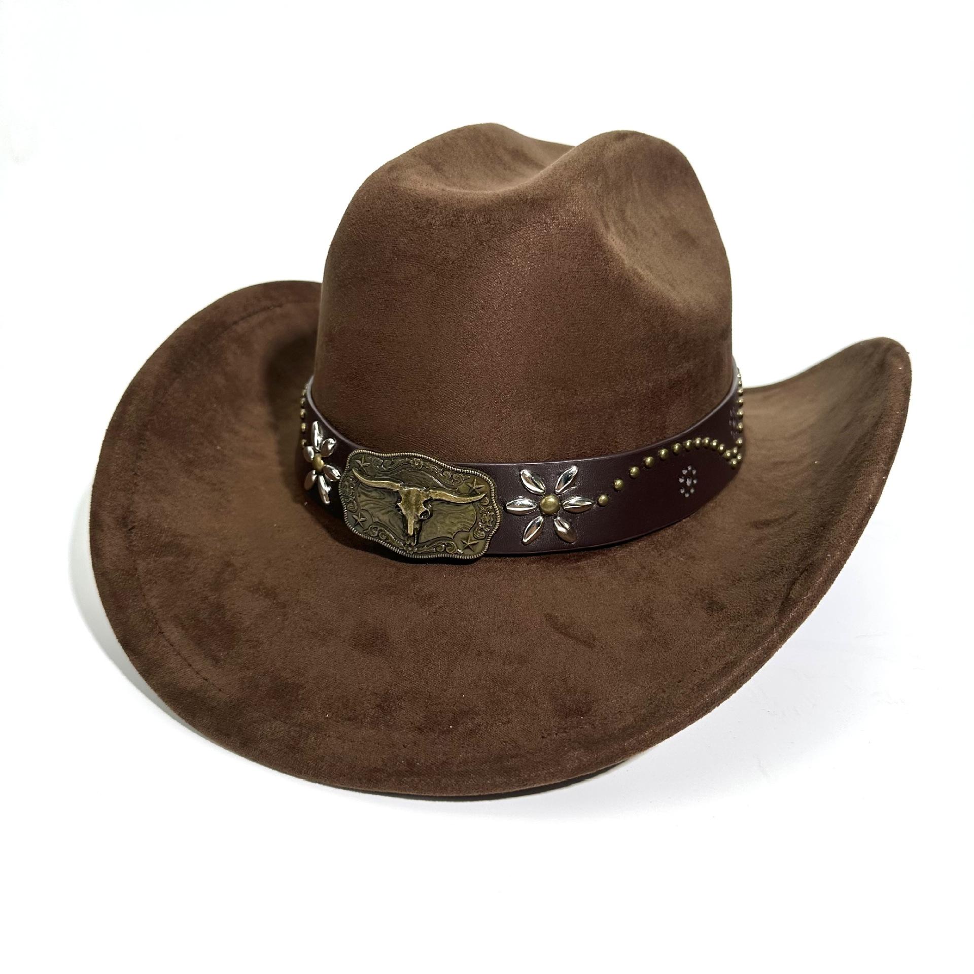 Cross-Border New Men S And Women S European And American Style Western Cowboy Hat Ethnic Style Jazz Hat Suede Big Edge Top Hat Knight Hat M(56-58cm) темно-коричневого кольору
Cross-Border New Men S And Women S European And American Style Western Cowboy Hat Ethnic Style Jazz Hat Suede Big Edge Top Hat Knight Hat M(56-58cm) темно-коричневого кольору