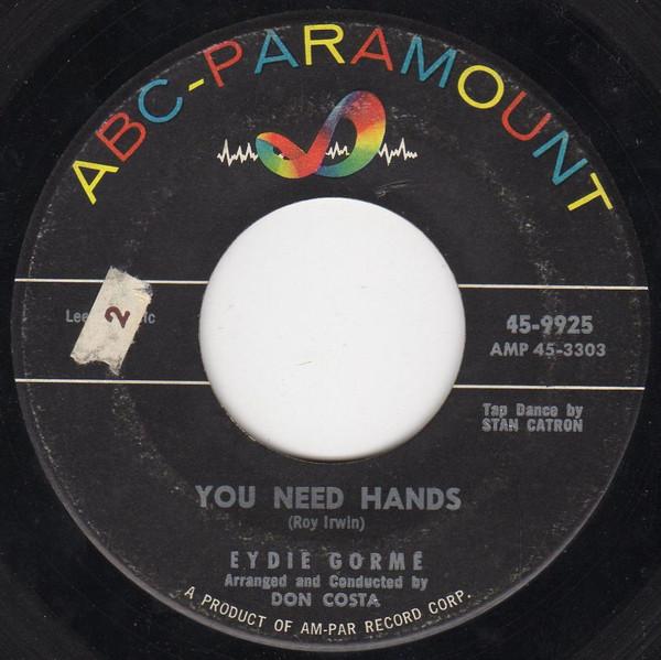 7inch Record EYDIE GORM You Need Hands 459925 ABCParamount 1958 US Jazz Used
7inch Record EYDIE GORM You Need Hands 459925 ABCParamount 1958 US Jazz Used