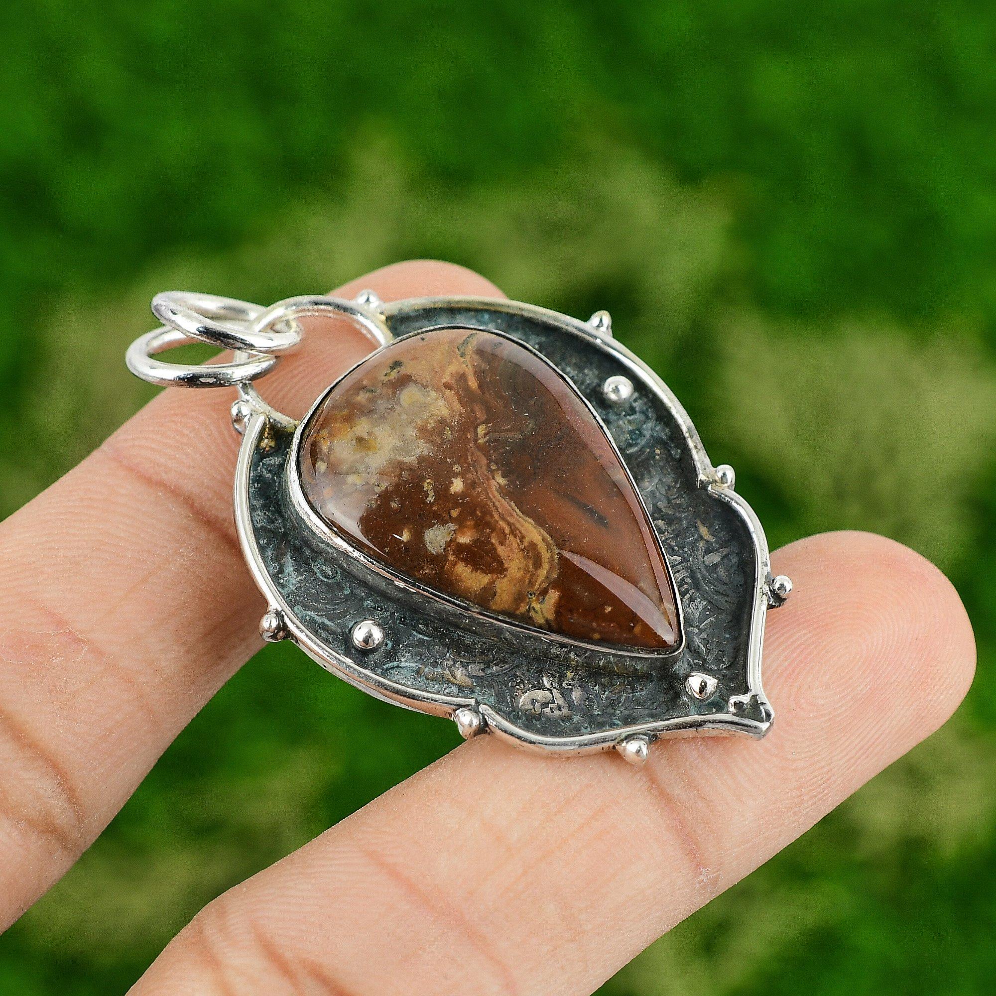 Кулон из агата «Сумасшедший кружевной», ювелирное изделие из драгоценного камня, кулон из стерлингового серебра 925 пробы, дизайнерский кулон, украшения ручной работы, подарки для нее
Кулон из агата «Сумасшедший кружевной», ювелирное изделие из драгоценного камня, кулон из стерлингового серебра 925 пробы, дизайнерский кулон, украшения ручной работы, подарки для нее