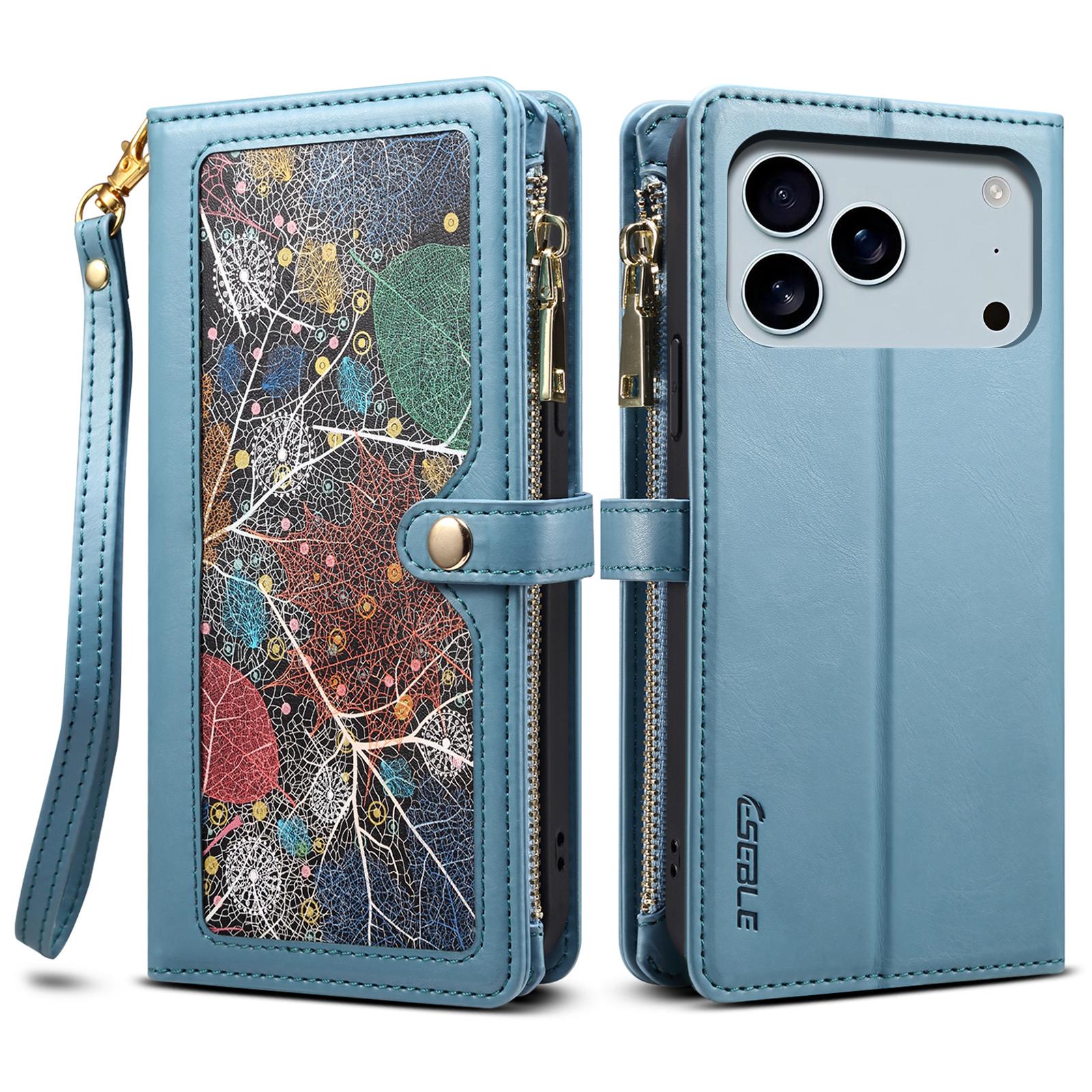 ESEBLE Galaxy Series For iPhone 17 Pro Case RFID Blocking Leather Zipper Phone Cover with Shoulder Strap + Wrist Strap B
ESEBLE Galaxy Series For iPhone 17 Pro Case RFID Blocking Leather Zipper Phone Cover with Shoulder Strap + Wrist Strap B