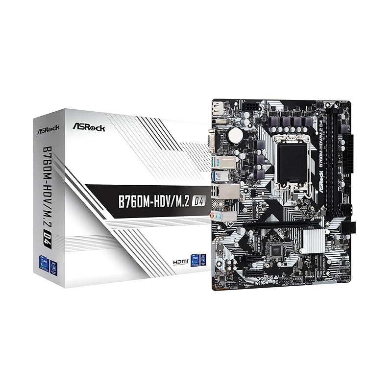 ASRock motherboard B760M-HDV/M.2 D4 Intel 12th and 13th generation CPU ( LGA1700 )correspondence B760 chipset DDR4 Micro ATX [Domestic authorized
ASRock motherboard B760M-HDV/M.2 D4 Intel 12th and 13th generation CPU ( LGA1700 )correspondence B760 chipset DDR4 Micro ATX [Domestic authorized
