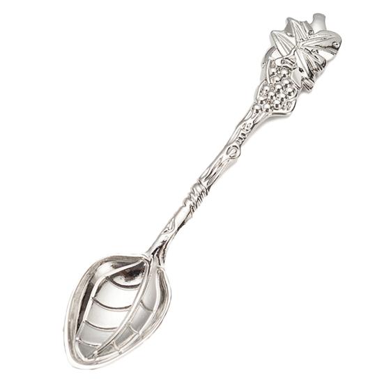 Десертная ложка, зеркальная полировка, ретро-стиль, цинковый сплав, широкое применение, антипригарная кофейная ложка, десерты серебряный