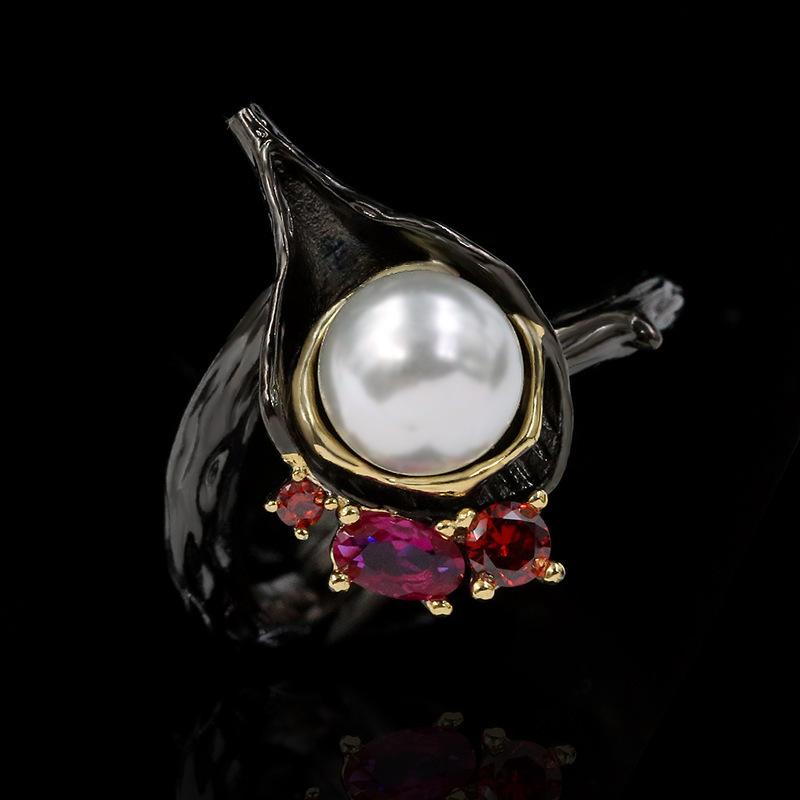 Best-selling Pearl Rings for Women In Black Gold Plated Personalized Hand Decoration Retro Ring Accessories No. 10
Best-selling Pearl Rings for Women In Black Gold Plated Personalized Hand Decoration Retro Ring Accessories No. 10