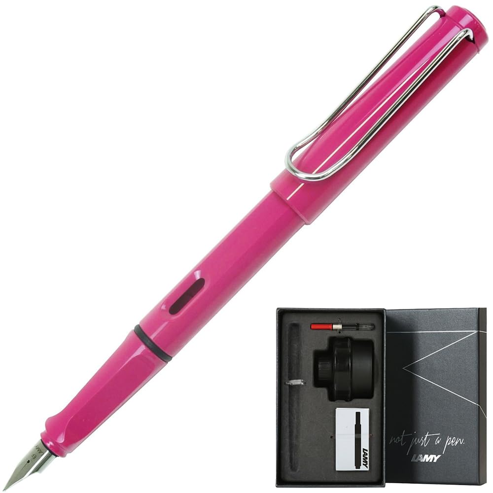 LAMY Fountain Pen LAMY Back to School Set Safari Large Gift Set bottled ink cartridge ink Pink Extra Fine EF Size L13PK (converter + + included)
LAMY Fountain Pen LAMY Back to School Set Safari Large Gift Set bottled ink cartridge ink Pink Extra Fine EF Size L13PK (converter + + included)