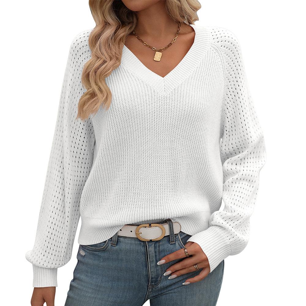 2026 Autumn/Winter New Women s Top Sweater Knitted Hollow Head Solid Color V-neck Loose Long Sleeve Fashion White Sweaters XL білий
2026 Autumn/Winter New Women s Top Sweater Knitted Hollow Head Solid Color V-neck Loose Long Sleeve Fashion White Sweaters XL білий