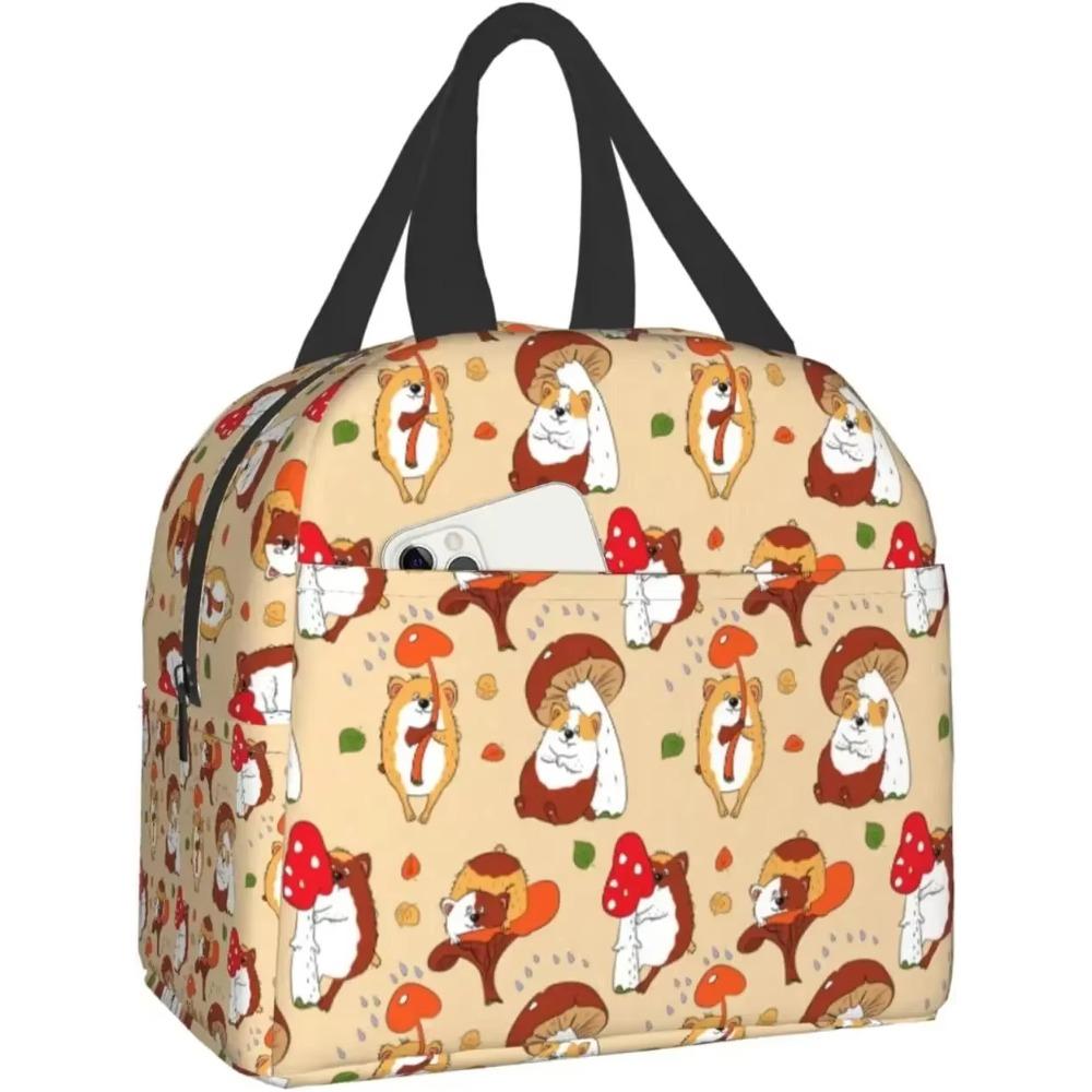 Guinea Pig Mushrooms Leaf Lunch Bag for Men Women Kids Portable Insulated Tote Bento Box Bags Reusable Cooler Picnic Package 22x20x13CM бежевий
Guinea Pig Mushrooms Leaf Lunch Bag for Men Women Kids Portable Insulated Tote Bento Box Bags Reusable Cooler Picnic Package 22x20x13CM бежевий