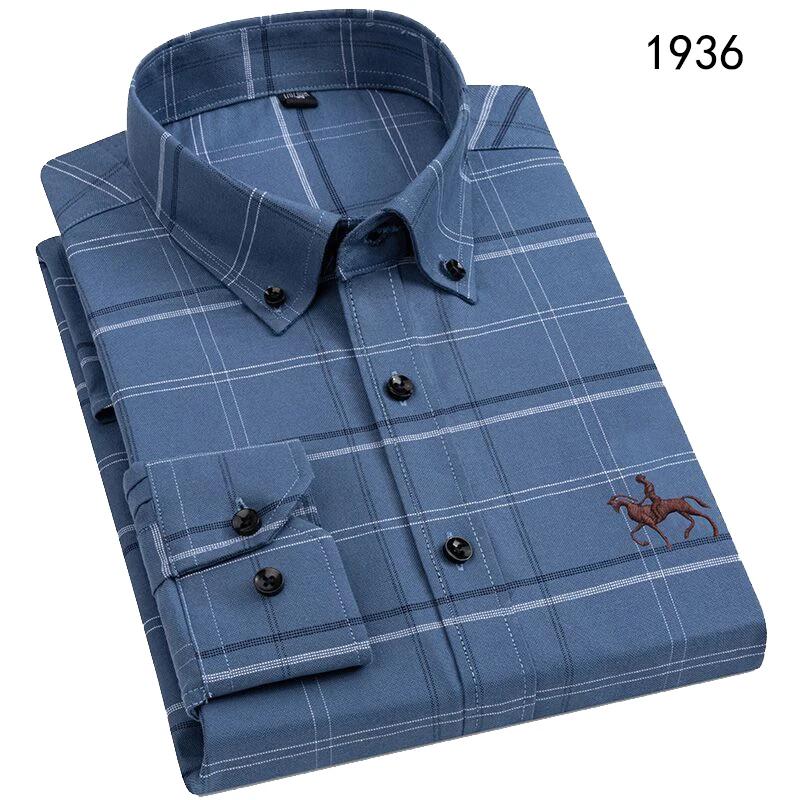 Men s Cotton Oxford Casual Long Sleeev Shirt Elegant Office Business Man Embroidery Daily Use Clothing Plus Size Dress Shirts 46
Men s Cotton Oxford Casual Long Sleeev Shirt Elegant Office Business Man Embroidery Daily Use Clothing Plus Size Dress Shirts 46