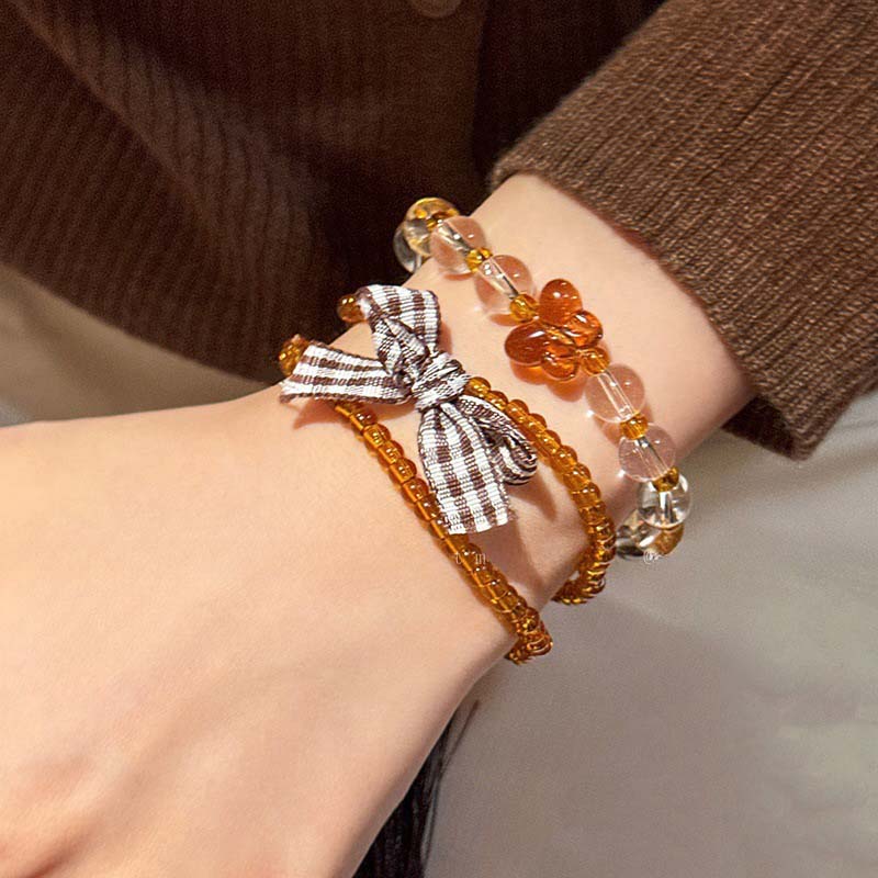 Fashion Brown Bow Beaded Bracelets for Women Vintage Adjustable Elastic Rope Handmade Beads Bracelets Aesthetic Jewelry Gifts
Fashion Brown Bow Beaded Bracelets for Women Vintage Adjustable Elastic Rope Handmade Beads Bracelets Aesthetic Jewelry Gifts