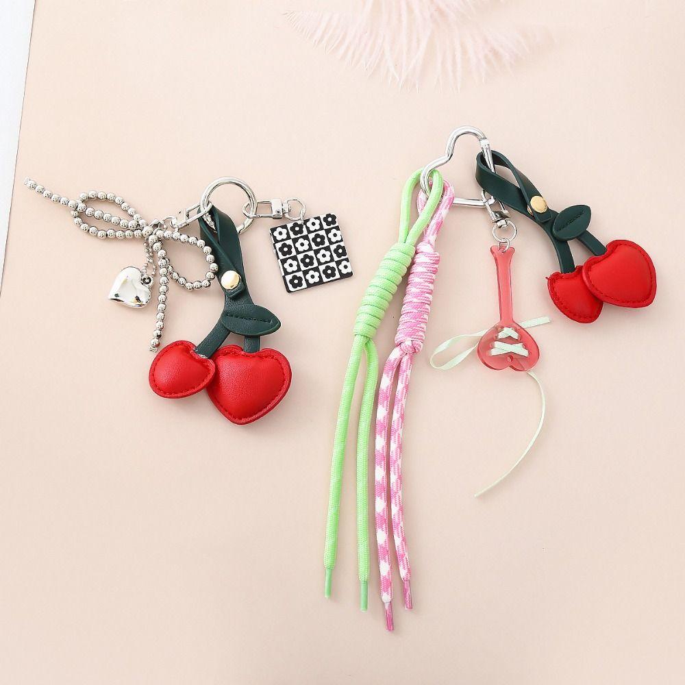 Tassel Leather Cherry Pendant Bowknot Fruit Style Charms Cherry Keychain Backpack Decor Style 1
Tassel Leather Cherry Pendant Bowknot Fruit Style Charms Cherry Keychain Backpack Decor Style 1