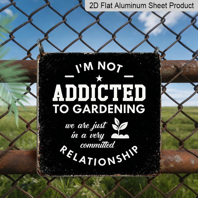 2D Flat - 1pc Vintage Aluminium Metal Sign, Outdoor Decorative Wall Sign, Retro Tin Sign Style, Gardening Humor Quote Decor, Addicted To Gardening 20*20cm
2D Flat - 1pc Vintage Aluminium Metal Sign, Outdoor Decorative Wall Sign, Retro Tin Sign Style, Gardening Humor Quote Decor, Addicted To Gardening 20*20cm