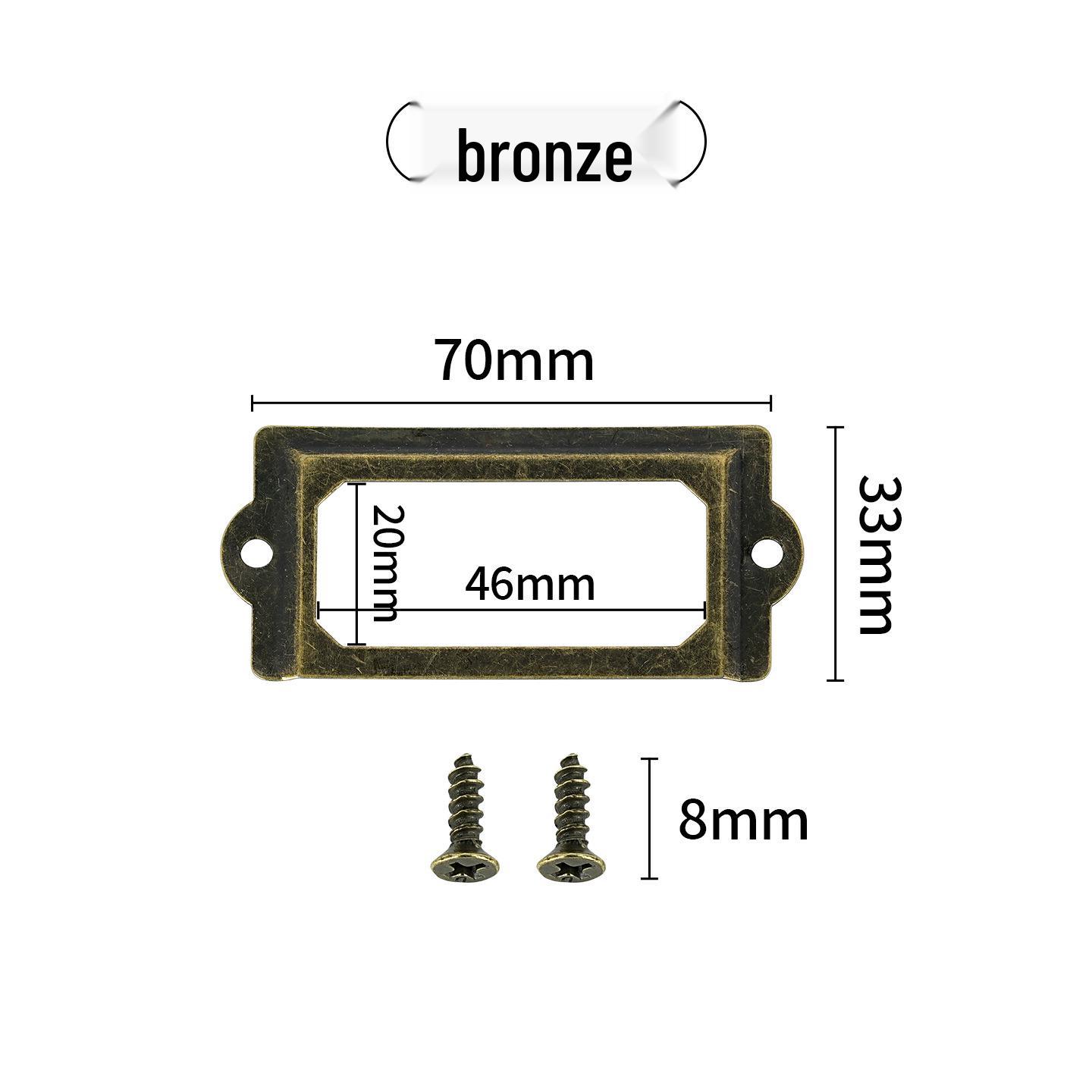 Chinese Antique Metal Label Frame Handle for Drawer 70x33 mm
Chinese Antique Metal Label Frame Handle for Drawer 70x33 mm