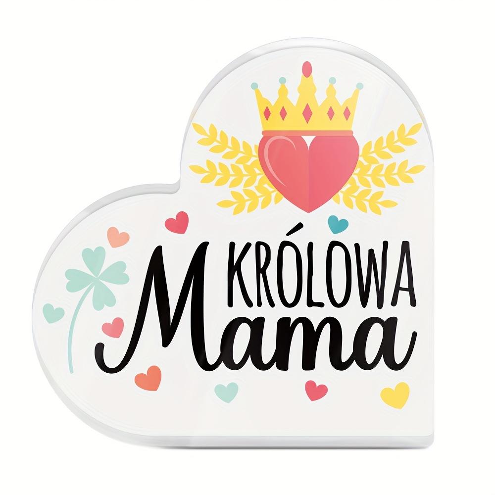 1pc Polish Heart-Shaped Acrylic Sign Table Decor, Queen MAMA, Desktop Decoration for Home Farmhouse Living Room, Mother s Day Gift 10*10cm
1pc Polish Heart-Shaped Acrylic Sign Table Decor, Queen MAMA, Desktop Decoration for Home Farmhouse Living Room, Mother s Day Gift 10*10cm