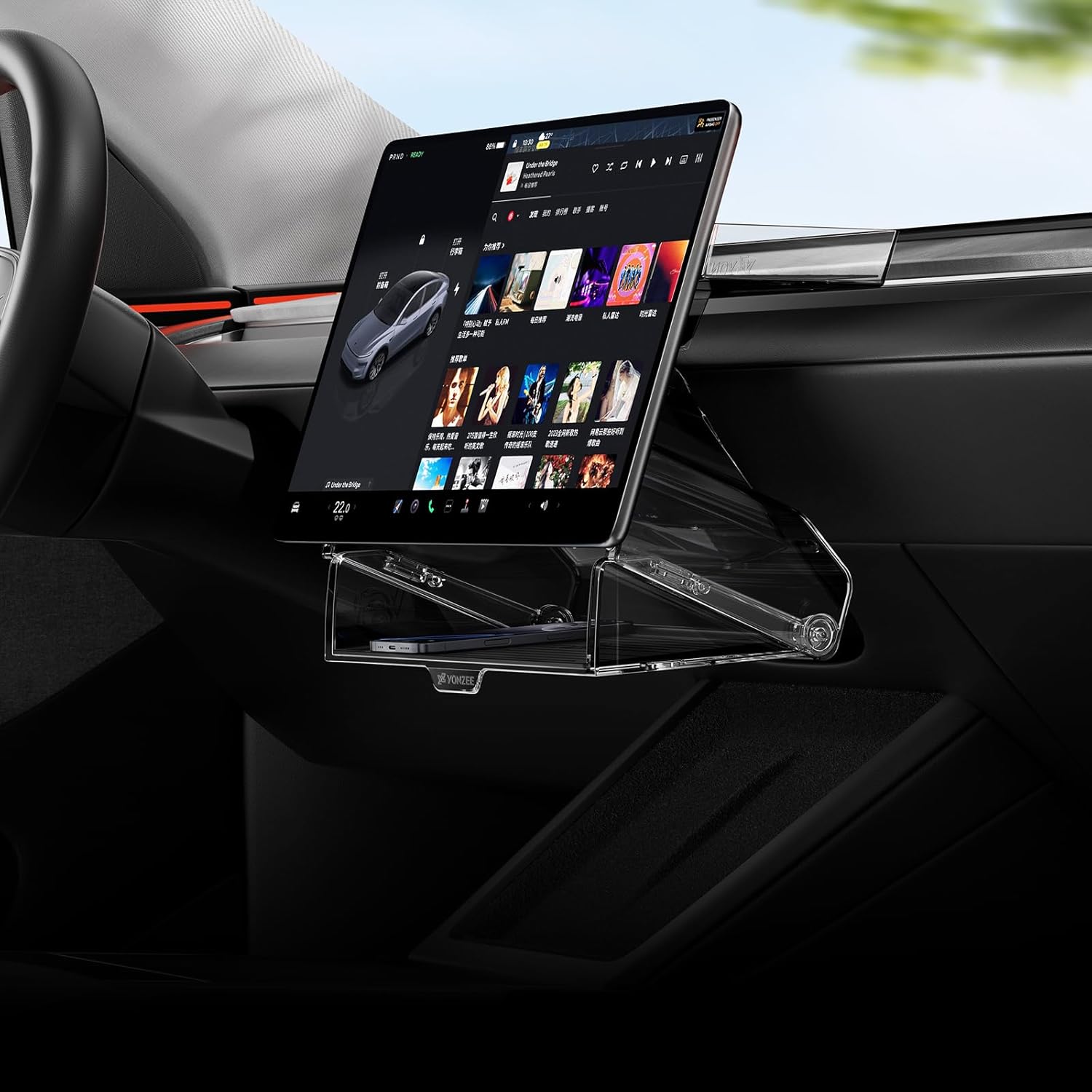 YONZEE Under Screen Storage for Tesla Model Y Juniper & Model 3 Highland Accessories 2026-2024,Magnetic Hideable Center Console Organizer Tray,Easy Model 3/Y(2024-2025)
YONZEE Under Screen Storage for Tesla Model Y Juniper & Model 3 Highland Accessories 2026-2024,Magnetic Hideable Center Console Organizer Tray,Easy Model 3/Y(2024-2025)