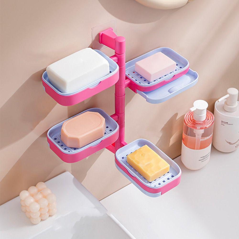 2/3/4 Layers Wall Mounted Soap Holder No Punching Soap Container Durable Rotary Soap Box Bathroom 02 
2/3/4 Layers Wall Mounted Soap Holder No Punching Soap Container Durable Rotary Soap Box Bathroom 02