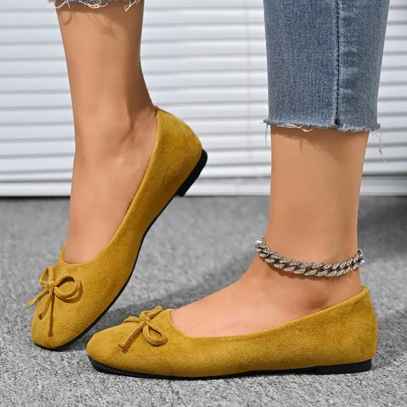 Обувь для женщин 2025 года, новые неглубокие женские туфли на плоской подошве, модные туфли с бабочкой и узлом большого размера, легкие, лаконичные, удобные, повседневные туфли на плоской подошве 42 жёлтый
Обувь для женщин 2025 года, новые неглубокие женские туфли на плоской подошве, модные туфли с бабочкой и узлом большого размера, легкие, лаконичные, удобные, повседневные туфли на плоской подошве 42 жёлтый