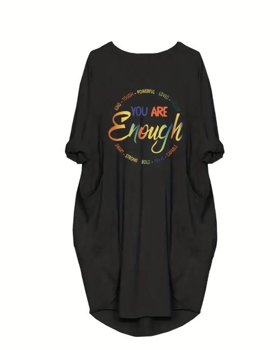 Plus Size Casual Dress, Women s Plus Graphic Print Long Sleeve Round Neck Slight Stretch Oversized Dress With Pockets 1XL чёрный
Plus Size Casual Dress, Women s Plus Graphic Print Long Sleeve Round Neck Slight Stretch Oversized Dress With Pockets 1XL чёрный