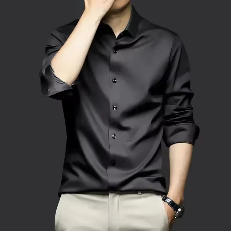 S-6XL Men s Long Sleeve Shirt Wrinkle Resistant Pure White Shirt Business Dress Casual Ice Silk Glossy Shirt 6XL чорний
S-6XL Men s Long Sleeve Shirt Wrinkle Resistant Pure White Shirt Business Dress Casual Ice Silk Glossy Shirt 6XL чорний