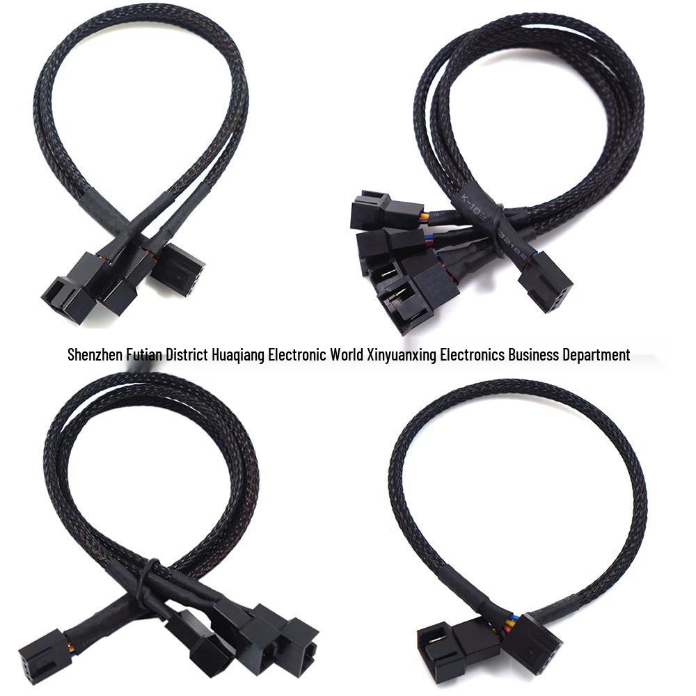 4-Pin PWM Fan Splitter Cable with Temperature Control and Speed Adjustment - Extends 1-to-4 for Motherboard 3/4-Pin Compatibility. PWM 1-to-1
4-Pin PWM Fan Splitter Cable with Temperature Control and Speed Adjustment - Extends 1-to-4 for Motherboard 3/4-Pin Compatibility. PWM 1-to-1