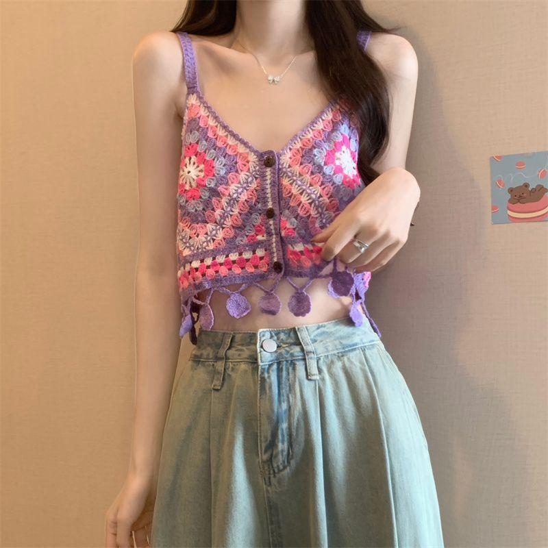 Bohemian Ethnic Style Hollow Hook Flower Short Tank Top Summer Slim Fit Top one size зелений
Bohemian Ethnic Style Hollow Hook Flower Short Tank Top Summer Slim Fit Top one size зелений