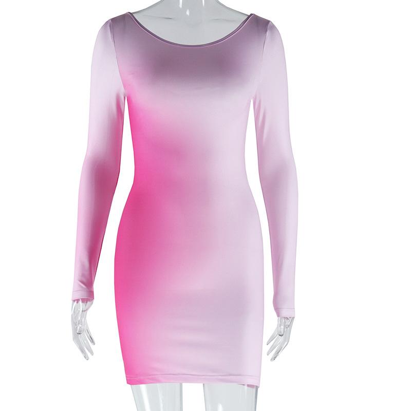 Женское сексуальное платье с круглым вырезом, пуловер с градиентным принтом, с длинными рукавами, приталенный сзади, уличное платье с бедрами L розовый
Женское сексуальное платье с круглым вырезом, пуловер с градиентным принтом, с длинными рукавами, приталенный сзади, уличное платье с бедрами L розовый