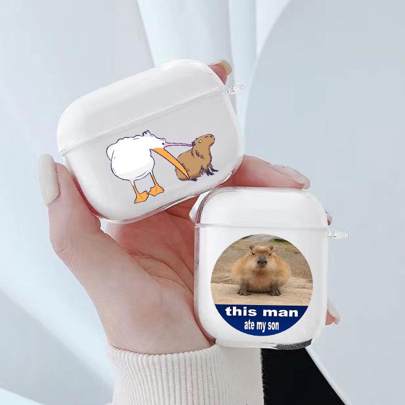 Забавный чехол Capybara Meme для Apple Airpods Pro 2 1 3, противоударный защитный чехол для наушников Air Pods, мягкий силиконовый чехол, чехол
Забавный чехол Capybara Meme для Apple Airpods Pro 2 1 3, противоударный защитный чехол для наушников Air Pods, мягкий силиконовый чехол, чехол