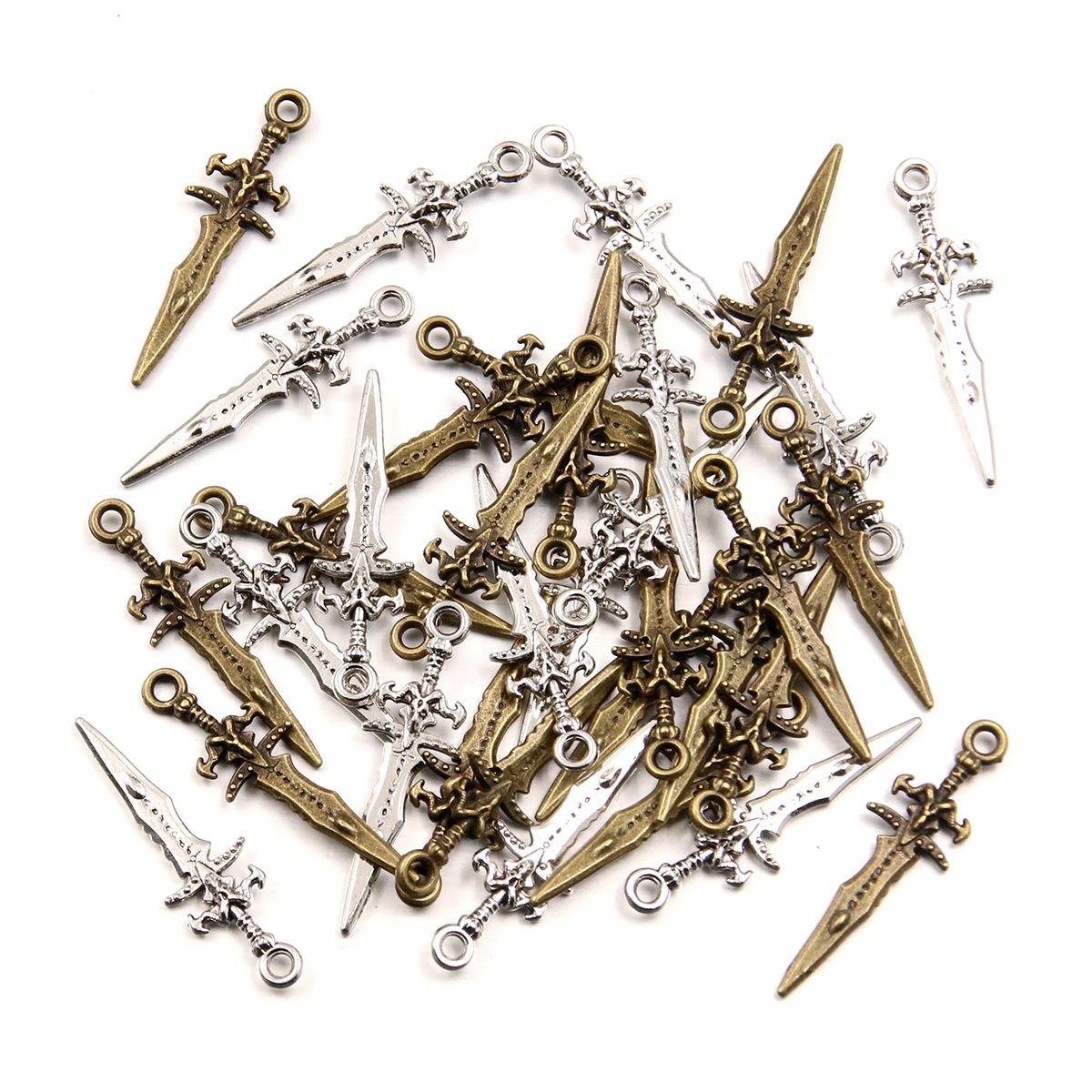 Dual-Color Mini Sword Charm Pendant, 29x9mm Alloy Accessory for Mobile Phone античный серебряного
Dual-Color Mini Sword Charm Pendant, 29x9mm Alloy Accessory for Mobile Phone античный серебряного