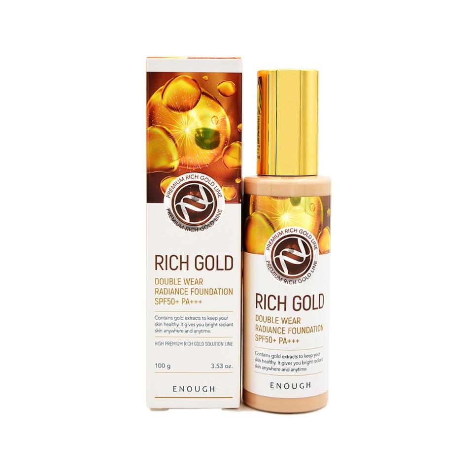 ENOUGH Rich Gold Double Wear Radiance Foundation SPF50+ PA+++ #13 Тональный крем с частичками золота 100г
ENOUGH Rich Gold Double Wear Radiance Foundation SPF50+ PA+++ #13 Тональный крем с частичками золота 100г