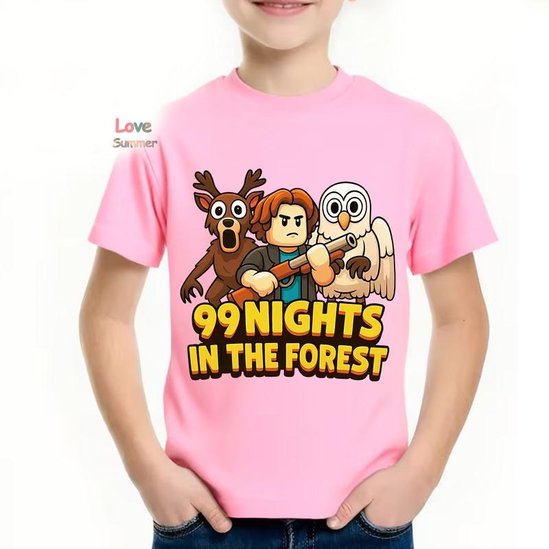 Casual T-Shirt 99 Nights in The Forest Cartoon Print Short Sleeve Kids T Shirt Unisex Wear Vintage Style 100
Casual T-Shirt 99 Nights in The Forest Cartoon Print Short Sleeve Kids T Shirt Unisex Wear Vintage Style 100