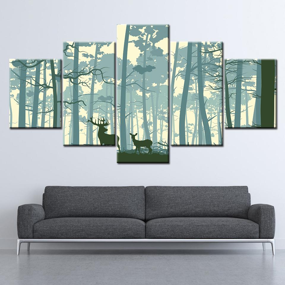 Canvas Painting abstract animals deer in wood 5 Pieces Wall Art Painting Modular Wallpapers Poster Print living room Home Decor 20x35 20x45 20x55cm
Canvas Painting abstract animals deer in wood 5 Pieces Wall Art Painting Modular Wallpapers Poster Print living room Home Decor 20x35 20x45 20x55cm