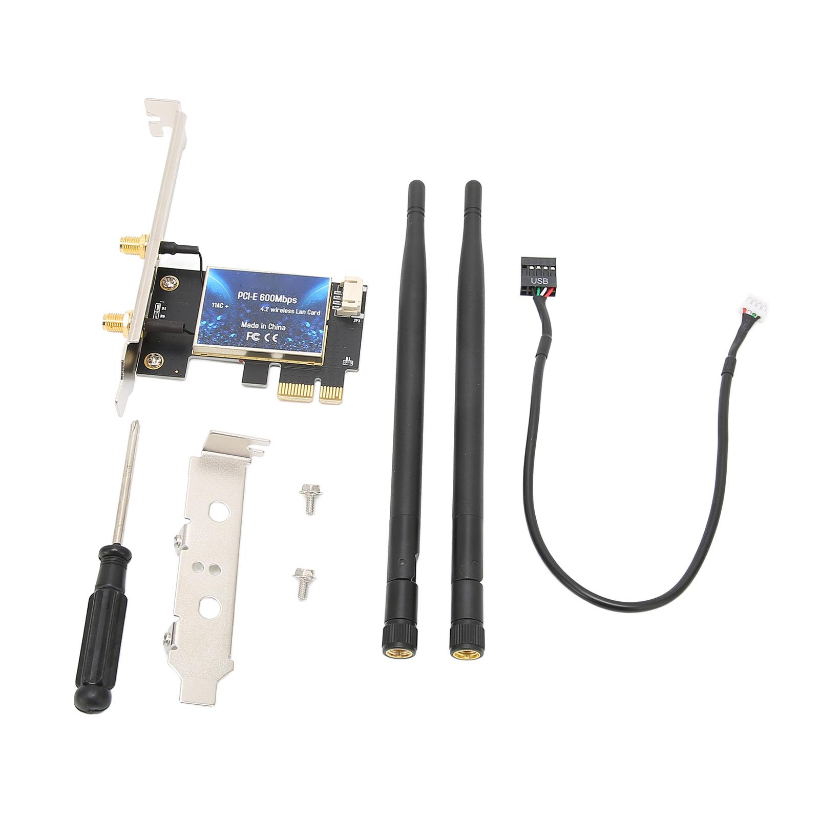 Бездротова мережева карта 600 Мбіт/с Висока швидкість Двохдіапазонна 11AC 5 дБі Антена з високим коефіцієнтом підсилення WiFi Мережевий адаптер
Бездротова мережева карта 600 Мбіт/с Висока швидкість Двохдіапазонна 11AC 5 дБі Антена з високим коефіцієнтом підсилення WiFi Мережевий адаптер