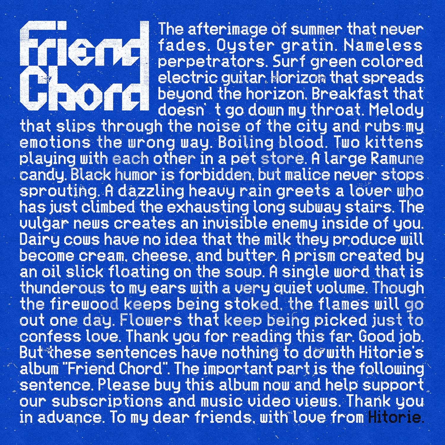 Friend Chord (Regular Edition) (No bonus) 
Friend Chord (Regular Edition) (No bonus)