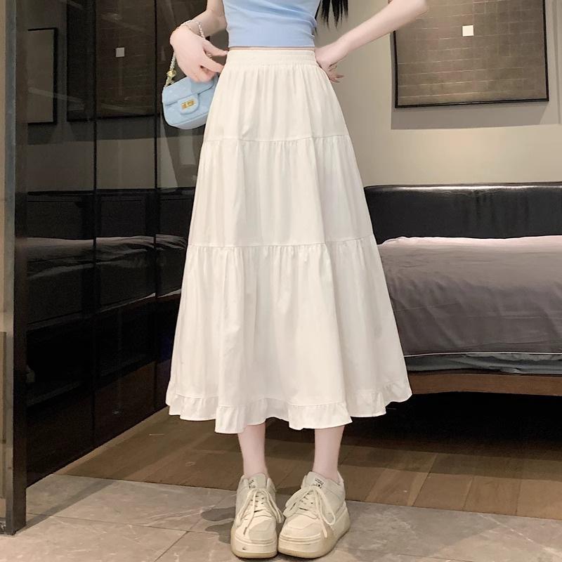 White A-Line Lace Midi Skirt: Spring/Summer 2025 High-Waisted Draping Cake Design Small
White A-Line Lace Midi Skirt: Spring/Summer 2025 High-Waisted Draping Cake Design Small