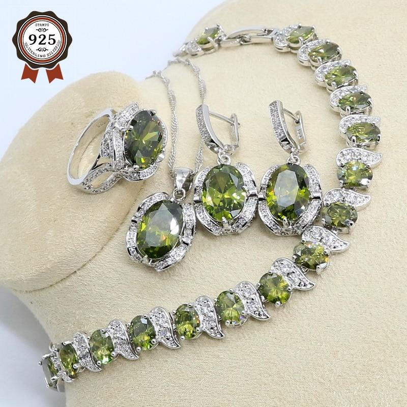 Green Peridot Zircon 925 Silver Jewelry Set Women Bracelet Earrings Necklace Pendant Ring Birthday Gift
Green Peridot Zircon 925 Silver Jewelry Set Women Bracelet Earrings Necklace Pendant Ring Birthday Gift