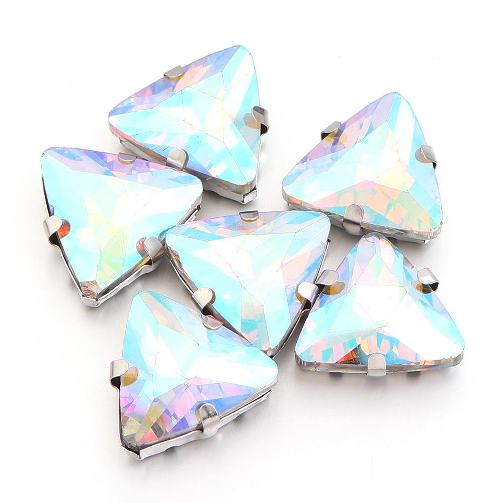 6pcs/lot Triangle Rhinestone Claw Drill Stainless Steel Base Glass Rhinestone For DIY Clothing Decoration Necklace Accessories
6pcs/lot Triangle Rhinestone Claw Drill Stainless Steel Base Glass Rhinestone For DIY Clothing Decoration Necklace Accessories