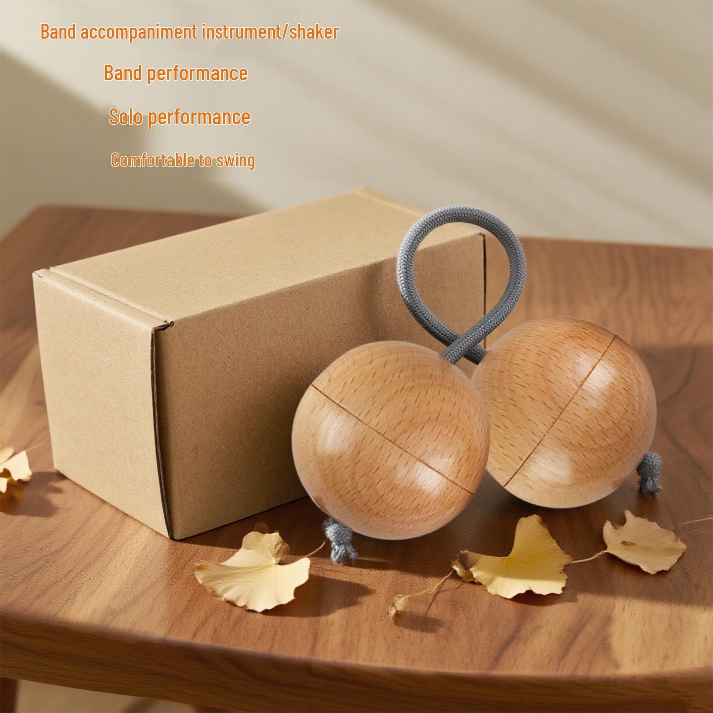 Rhythm Sand Ball Percussion Toy - Beech Wood Double Ball Shaker
Rhythm Sand Ball Percussion Toy - Beech Wood Double Ball Shaker