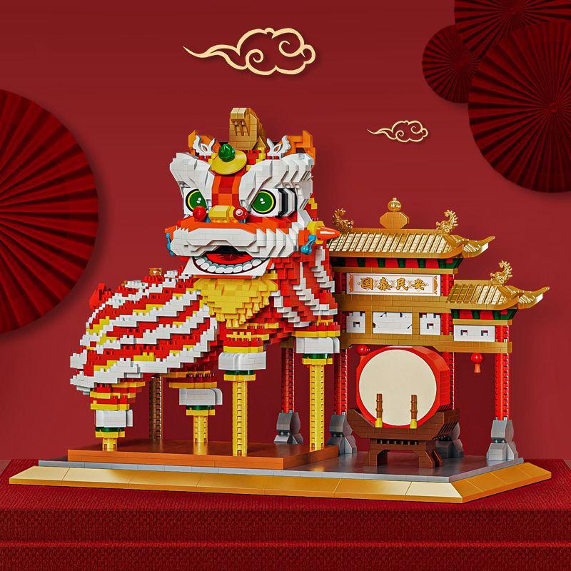 Lucky Lion Dance Archway, мини-строительные блоки, китайская традиционная культура, 3D модель, алмазные микрокирпичи, игрушки для детей, подарок
Lucky Lion Dance Archway, мини-строительные блоки, китайская традиционная культура, 3D модель, алмазные микрокирпичи, игрушки для детей, подарок