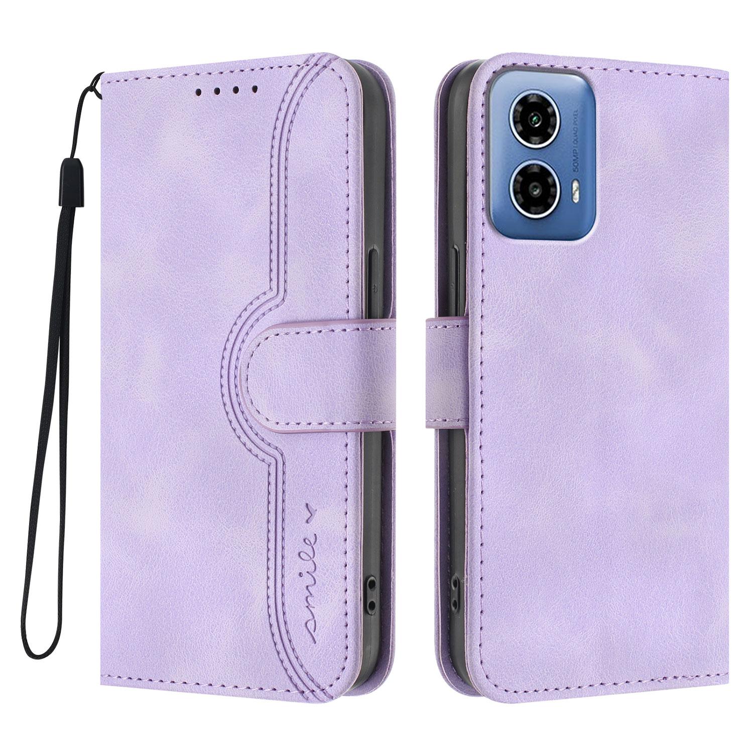 For Motorola Moto G45 5G/Motorola Moto G34 5G Leather Case Wallet Stand Smile Imprinted Phone Cover with Strap B
For Motorola Moto G45 5G/Motorola Moto G34 5G Leather Case Wallet Stand Smile Imprinted Phone Cover with Strap B