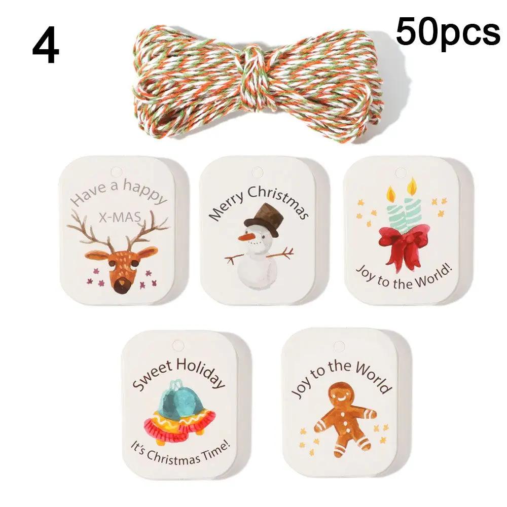 48/50pcs Santa Claus Xmas Decoration Wrapping Supplies Kraft Tag Gift Wrapping Christmas Labels Hang Tags
48/50pcs Santa Claus Xmas Decoration Wrapping Supplies Kraft Tag Gift Wrapping Christmas Labels Hang Tags