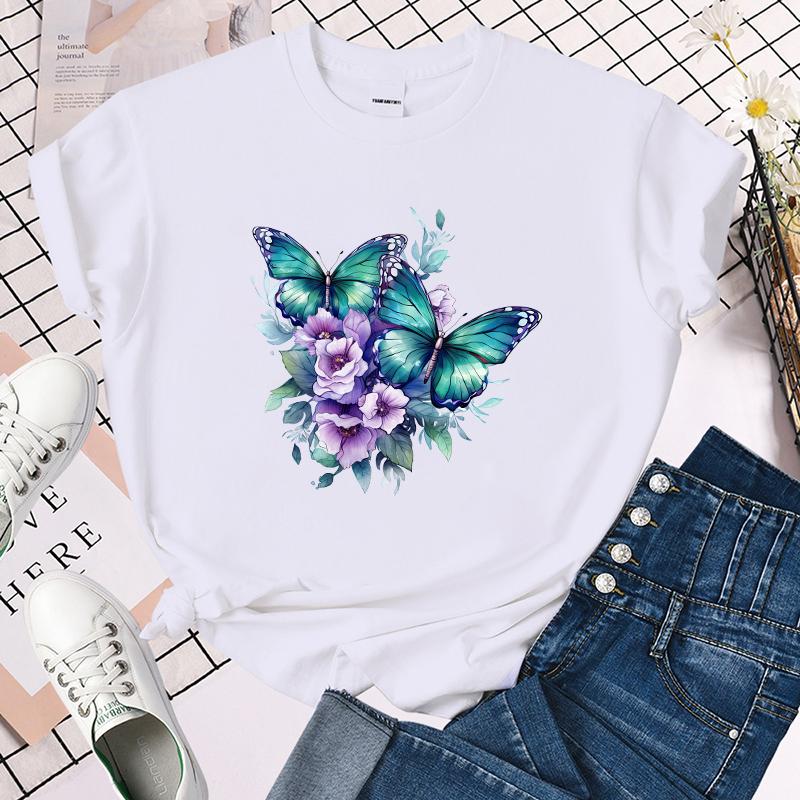 Веселая женская футболка с принтом бабочек, летняя футболка с круглым вырезом, женская модная повседневная футболка XL
Веселая женская футболка с принтом бабочек, летняя футболка с круглым вырезом, женская модная повседневная футболка XL