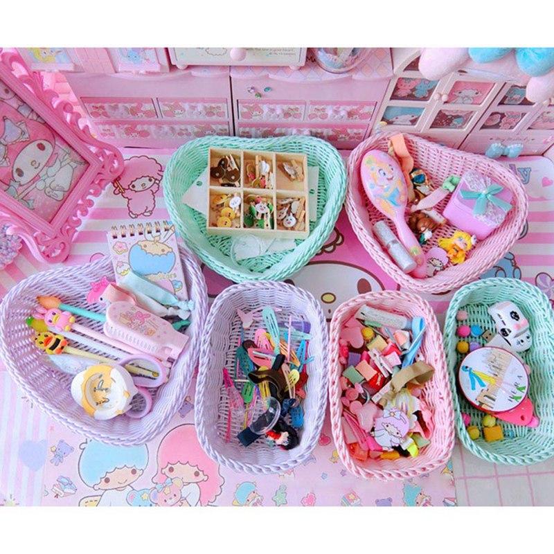 1pcs Love Heart Shape Basket Desktop Storage Photo Props For Home Decoration Container Box Plastic Rattan Woven Baskets Hamper
1pcs Love Heart Shape Basket Desktop Storage Photo Props For Home Decoration Container Box Plastic Rattan Woven Baskets Hamper