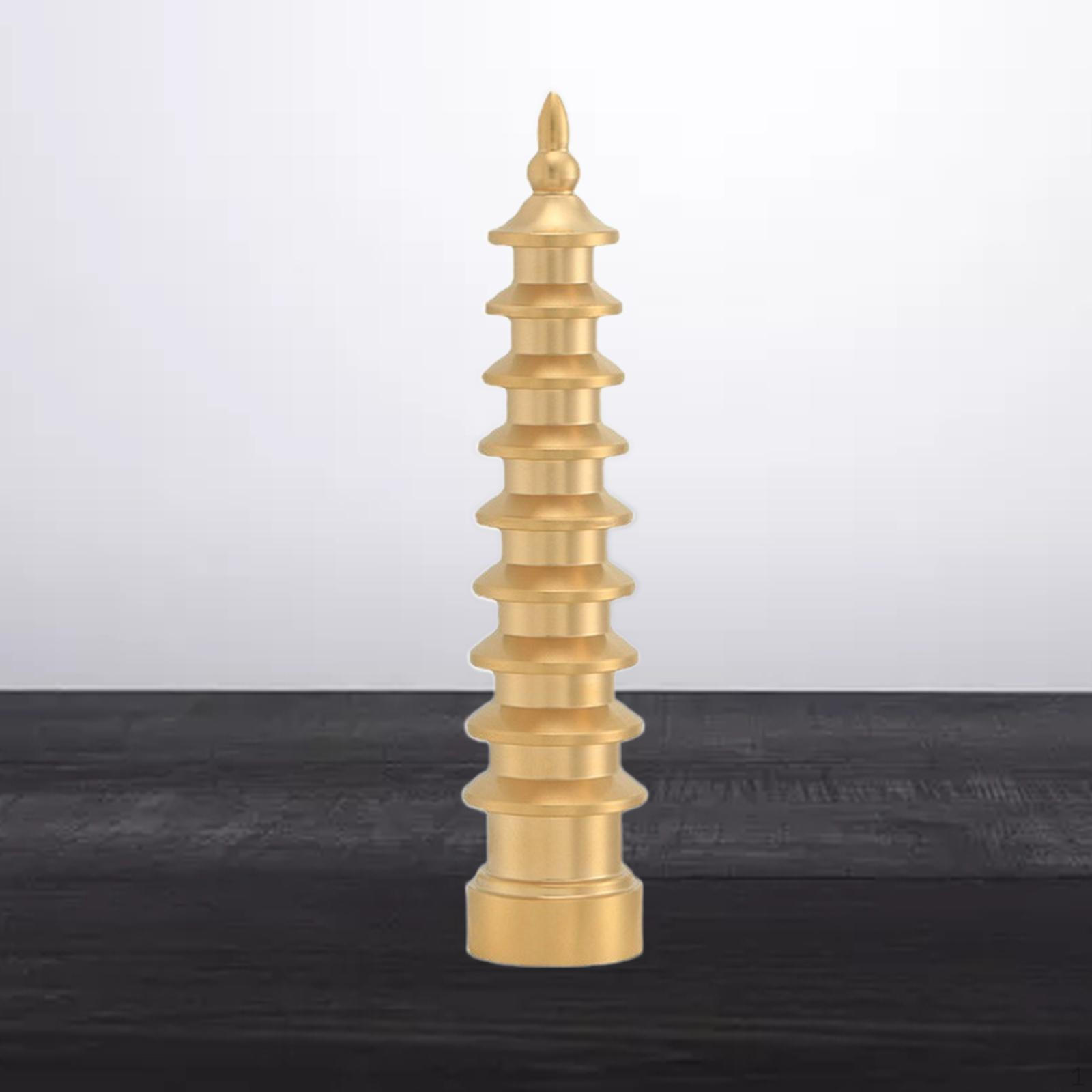 Brass Pagoda Feng Shui Statue Figurine Attract Career Fame Academic Wisdom Education Luck for Desk Bottom Lettering
Brass Pagoda Feng Shui Statue Figurine Attract Career Fame Academic Wisdom Education Luck for Desk Bottom Lettering